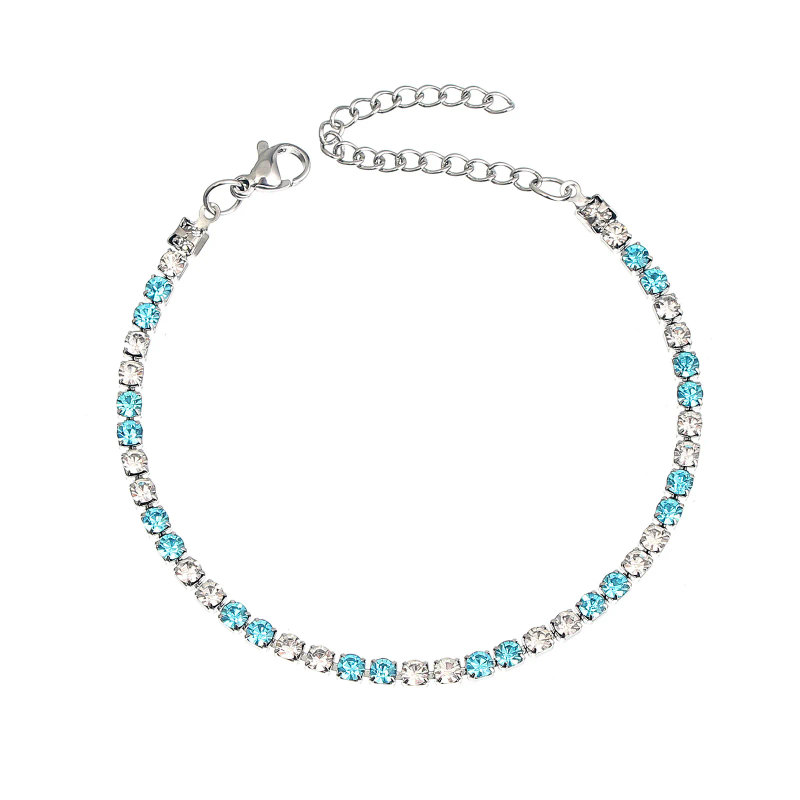 Bracelet Strass bracelet en acier inoxydable 304 plaqué or 18k